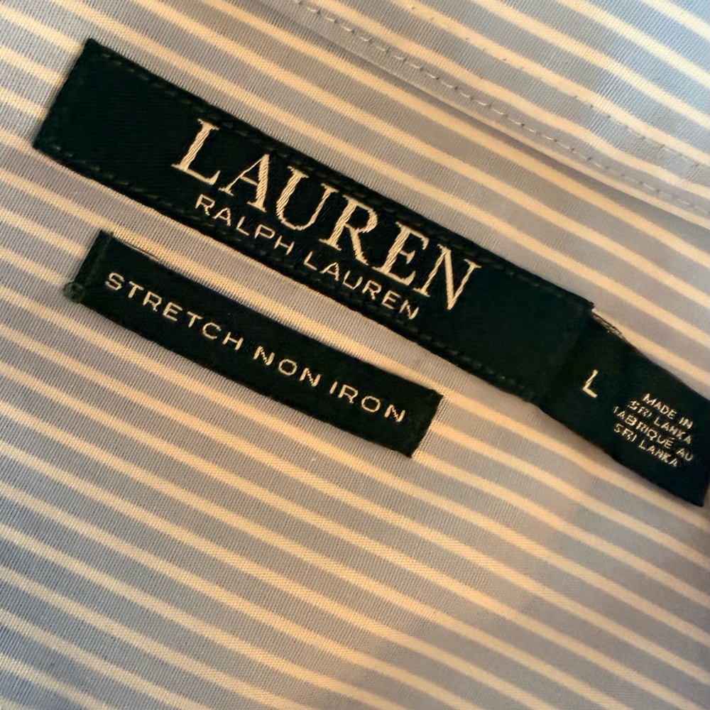 Ralph Lauren Light Blue and white Striped Shirt - Picture 6 of 9